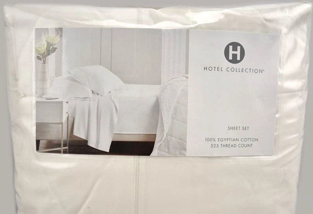 Hotel Collection 525 Thread Count Cotton FULL Sheet Set Ivory